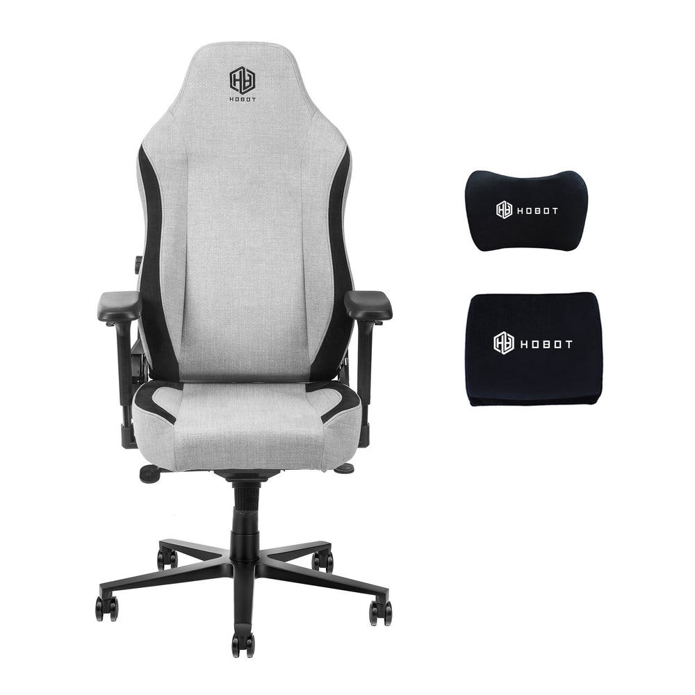 Raidmax DK802 Series Computer-Gaming-Chairs, Soft Breathable Fabric All Day Gaming  Chair, Heavy Duty Gas Lift and Metal Base, Magnetic Head Pillow, Lumbar  Support Pillow Grey 