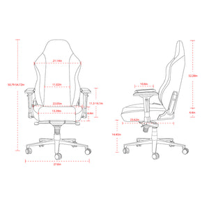 
                  
                    HOBOT Unicorn Ergonomic Gamer Racing Style Fabric Computer Gaming Chair with Lumbar Support,Grey
                  
                