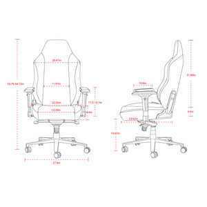 
                  
                    HOBOT Kunio Gaming Office High Back Computer Ergonomic Adjustable Swivel Gaming Chair with Headrest and Lumbar Support,Grey
                  
                