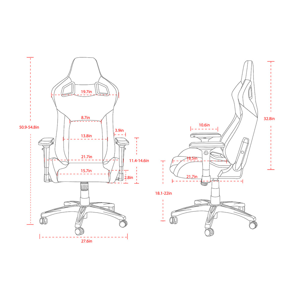 
                  
                    HOBOT Aviator Racing Style Gaming Chair, Reclining Ergonomic Chair，Plaid Cloth
                  
                